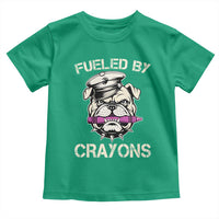 Fueled by Crayons Bulldog Toddler T Shirt Funny Military Crayon Eater Gift for Veterans - Wonder Print Shop