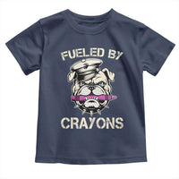 Fueled by Crayons Bulldog Toddler T Shirt Funny Military Crayon Eater Gift for Veterans - Wonder Print Shop
