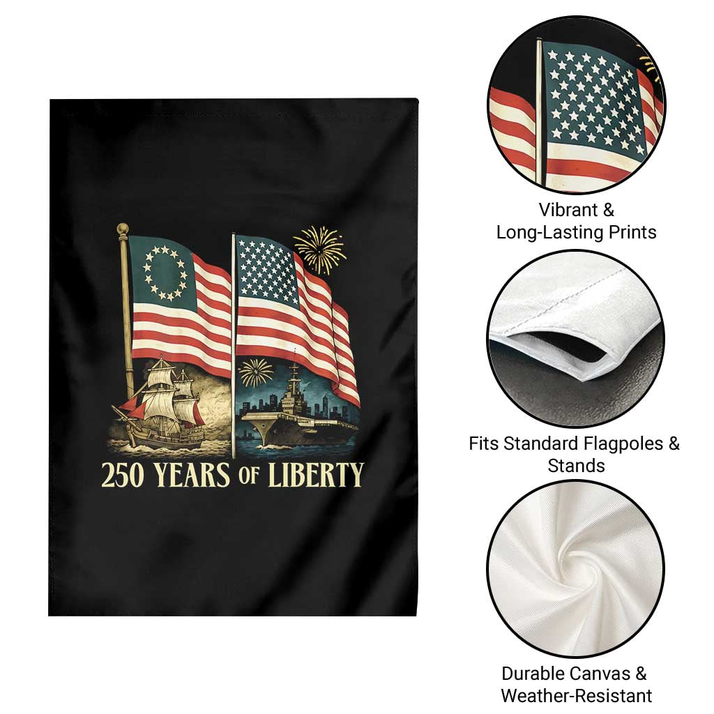 250 Years of Liberty Garden Flag US 250th Anniversary Semiquincentennial 2026 Patriotic - Wonder Print Shop