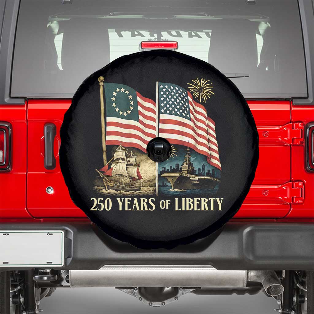 250 Years of Liberty Spare Tire Cover US 250th Anniversary Semiquincentennial 2026 Patriotic - Wonder Print Shop