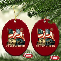 250 Years of Liberty Ceramic Ornament US 250th Anniversary Semiquincentennial 2026 Patriotic - Wonder Print Shop