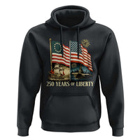 250 Years of Liberty Hoodie US 250th Anniversary Semiquincentennial 2026 Patriotic - Wonder Print Shop