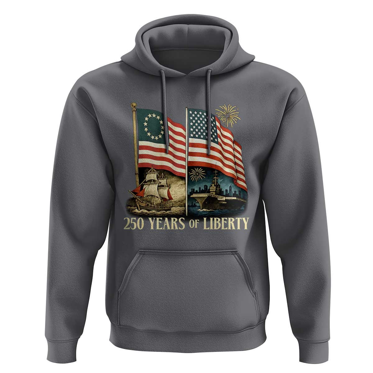 250 Years of Liberty Hoodie US 250th Anniversary Semiquincentennial 2026 Patriotic - Wonder Print Shop