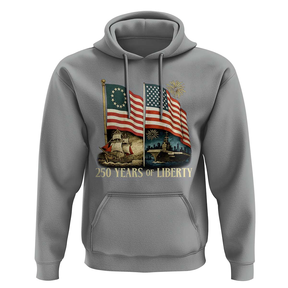 250 Years of Liberty Hoodie US 250th Anniversary Semiquincentennial 2026 Patriotic - Wonder Print Shop