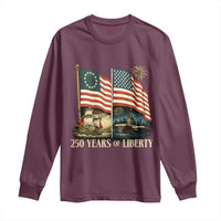 250 Years of Liberty Long Sleeve Shirt US 250th Anniversary Semiquincentennial 2026 Patriotic - Wonder Print Shop