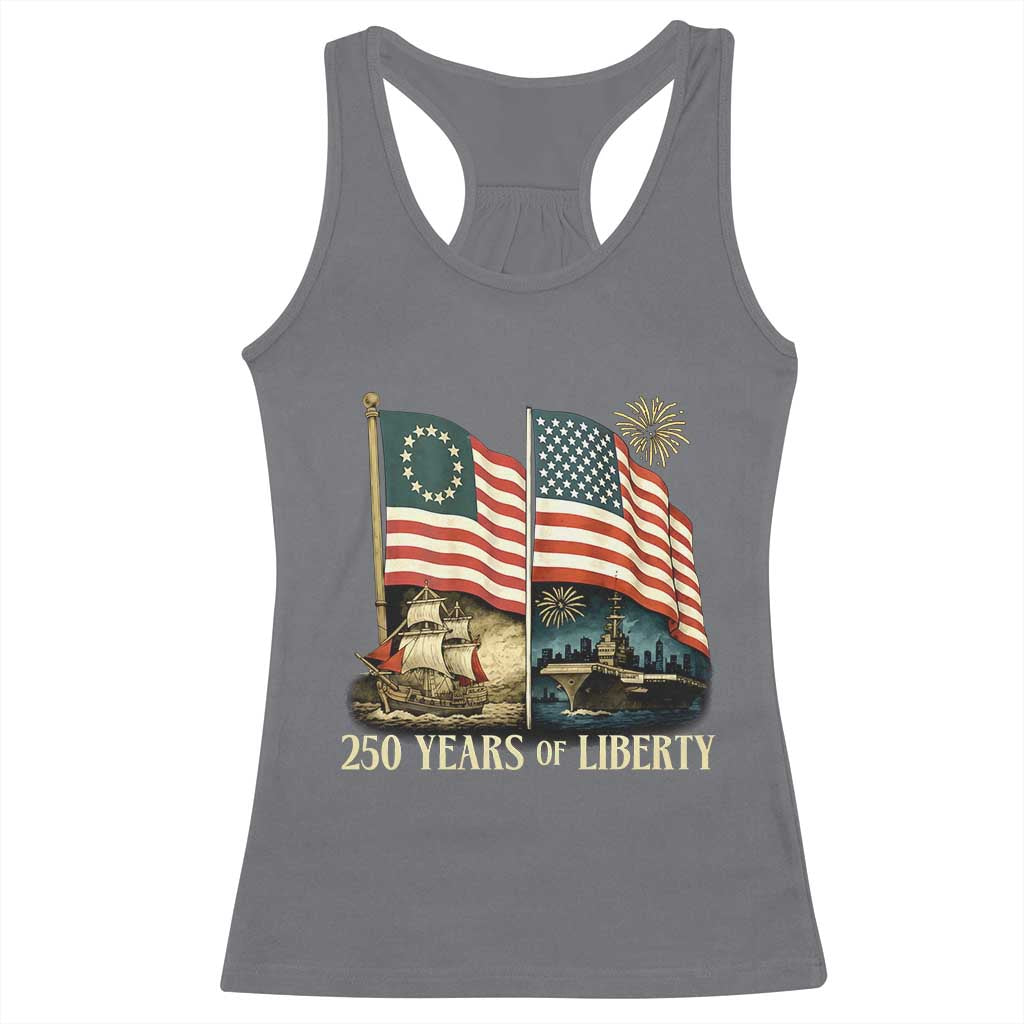 250 Years of Liberty Racerback Tank Top US 250th Anniversary Semiquincentennial 2026 Patriotic - Wonder Print Shop
