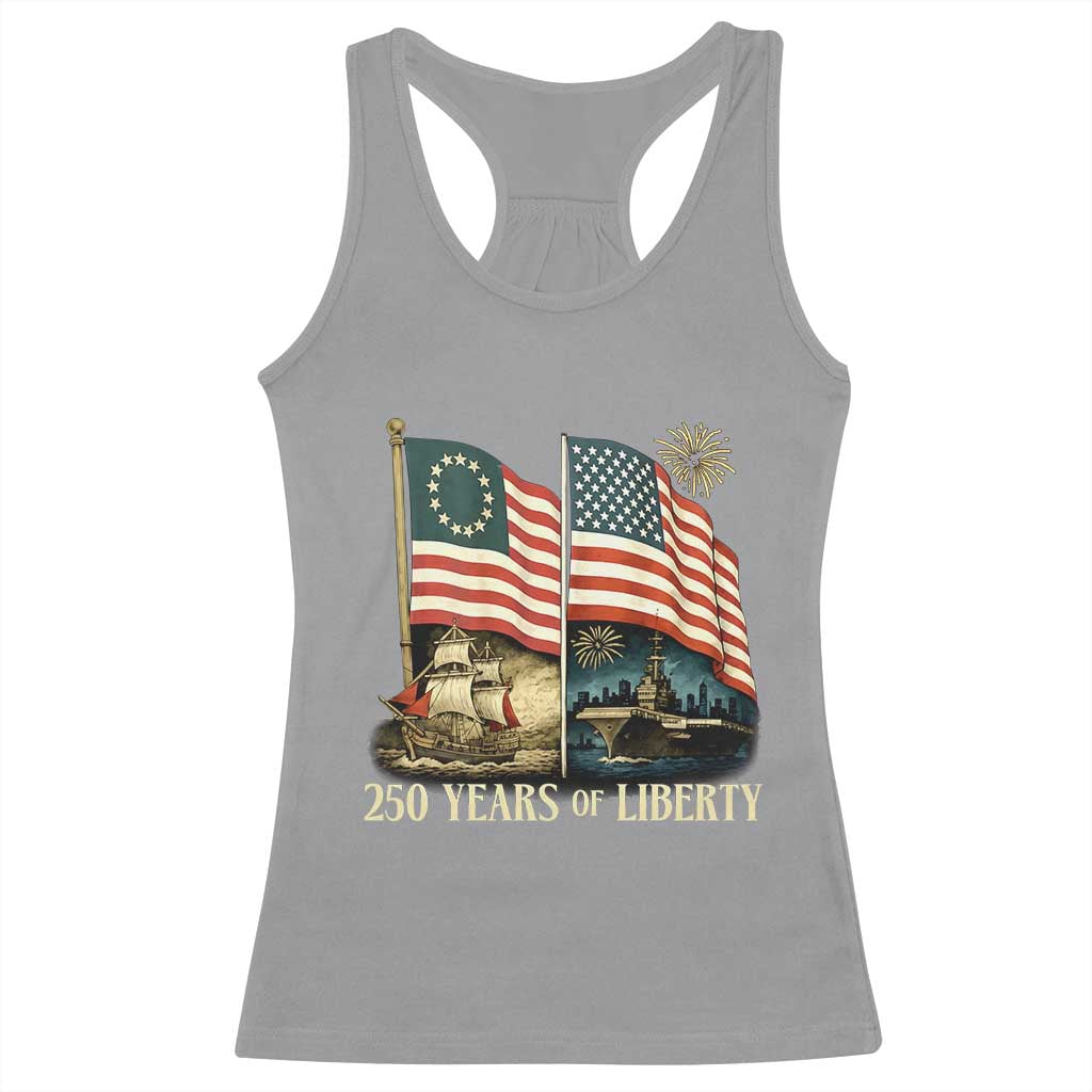 250 Years of Liberty Racerback Tank Top US 250th Anniversary Semiquincentennial 2026 Patriotic - Wonder Print Shop