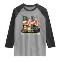 250 Years of Liberty Raglan Shirt US 250th Anniversary Semiquincentennial 2026 Patriotic - Wonder Print Shop