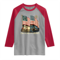 250 Years of Liberty Raglan Shirt US 250th Anniversary Semiquincentennial 2026 Patriotic - Wonder Print Shop