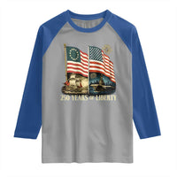 250 Years of Liberty Raglan Shirt US 250th Anniversary Semiquincentennial 2026 Patriotic - Wonder Print Shop
