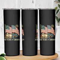 250 Years of Liberty Skinny Tumbler US 250th Anniversary Semiquincentennial 2026 Patriotic - Wonder Print Shop
