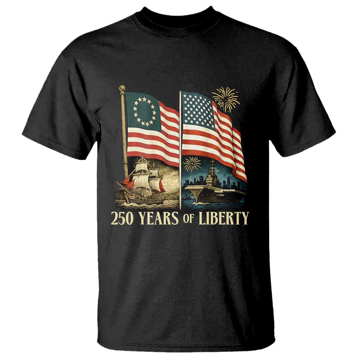 250 Years of Liberty T Shirt US 250th Anniversary Semiquincentennial 2026 Patriotic - Wonder Print Shop