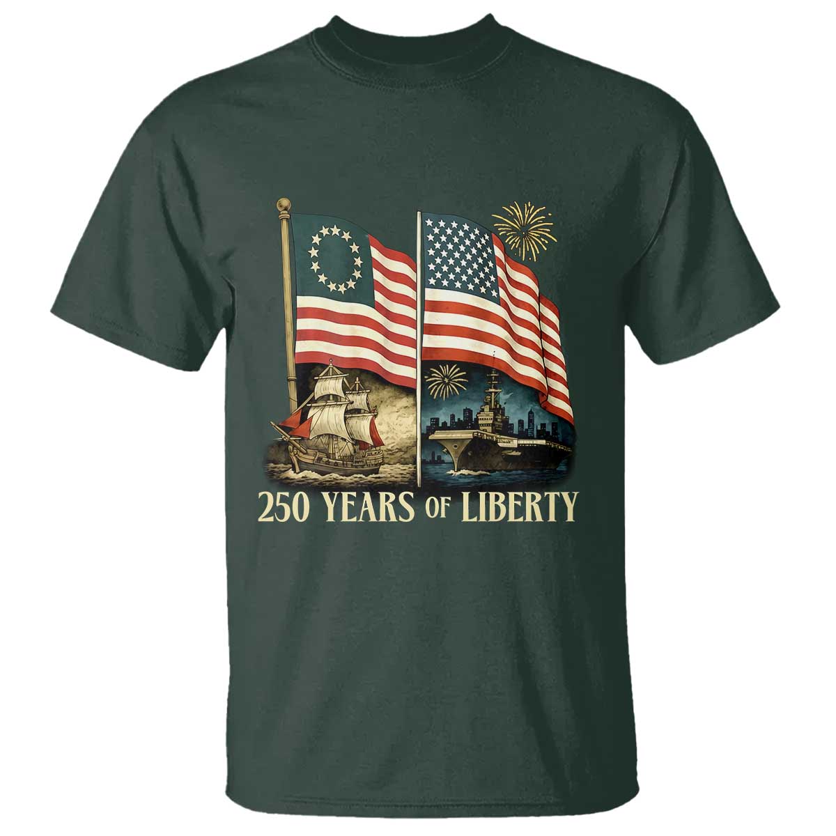 250 Years of Liberty T Shirt US 250th Anniversary Semiquincentennial 2026 Patriotic - Wonder Print Shop