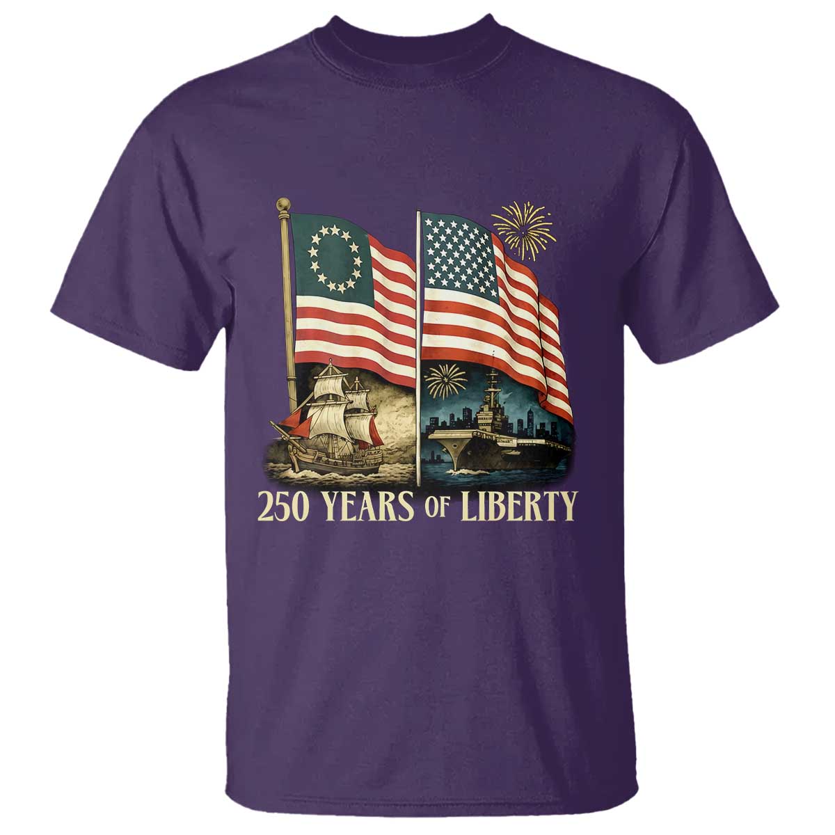 250 Years of Liberty T Shirt US 250th Anniversary Semiquincentennial 2026 Patriotic - Wonder Print Shop