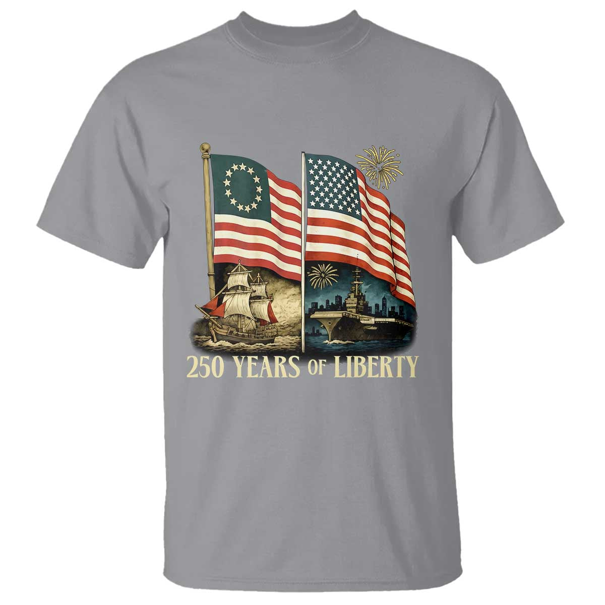 250 Years of Liberty T Shirt US 250th Anniversary Semiquincentennial 2026 Patriotic - Wonder Print Shop