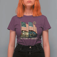 250 Years of Liberty T Shirt For Women US 250th Anniversary Semiquincentennial 2026 Patriotic - Wonder Print Shop