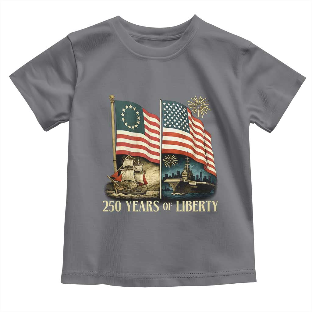 250 Years of Liberty Toddler T Shirt US 250th Anniversary Semiquincentennial 2026 Patriotic - Wonder Print Shop