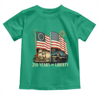 250 Years of Liberty Toddler T Shirt US 250th Anniversary Semiquincentennial 2026 Patriotic - Wonder Print Shop