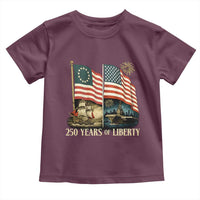 250 Years of Liberty Toddler T Shirt US 250th Anniversary Semiquincentennial 2026 Patriotic - Wonder Print Shop