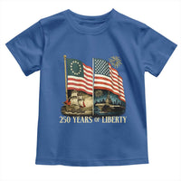 250 Years of Liberty Toddler T Shirt US 250th Anniversary Semiquincentennial 2026 Patriotic - Wonder Print Shop
