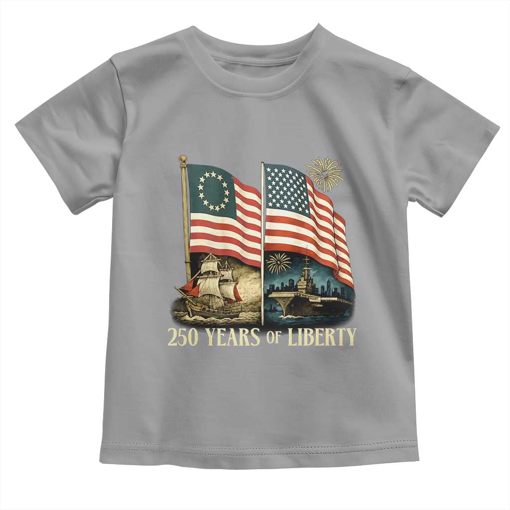 250 Years of Liberty Toddler T Shirt US 250th Anniversary Semiquincentennial 2026 Patriotic - Wonder Print Shop