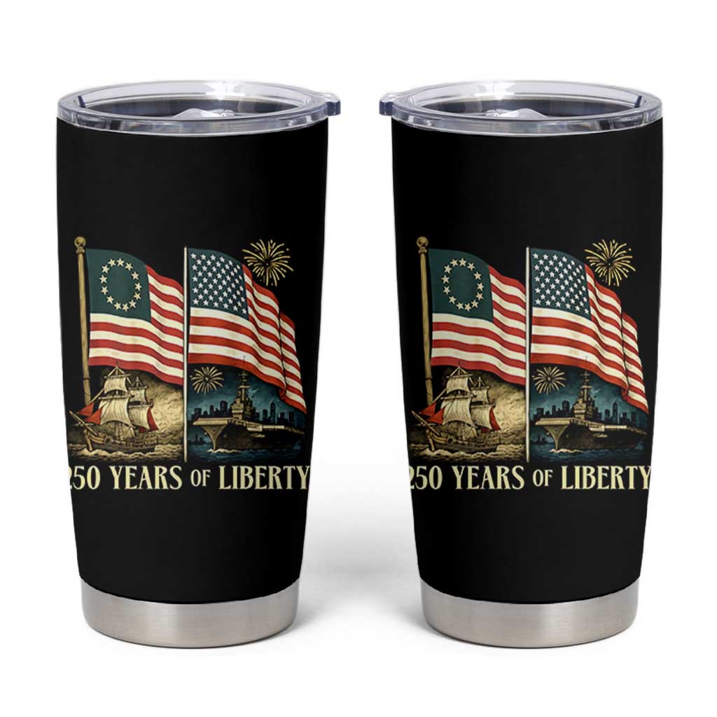 250 Years of Liberty Tumbler Cup US 250th Anniversary Semiquincentennial 2026 Patriotic - Wonder Print Shop