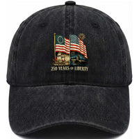 250 Years of Liberty Washed Cotton Baseball Cap US 250th Anniversary Semiquincentennial 2026 Patriotic