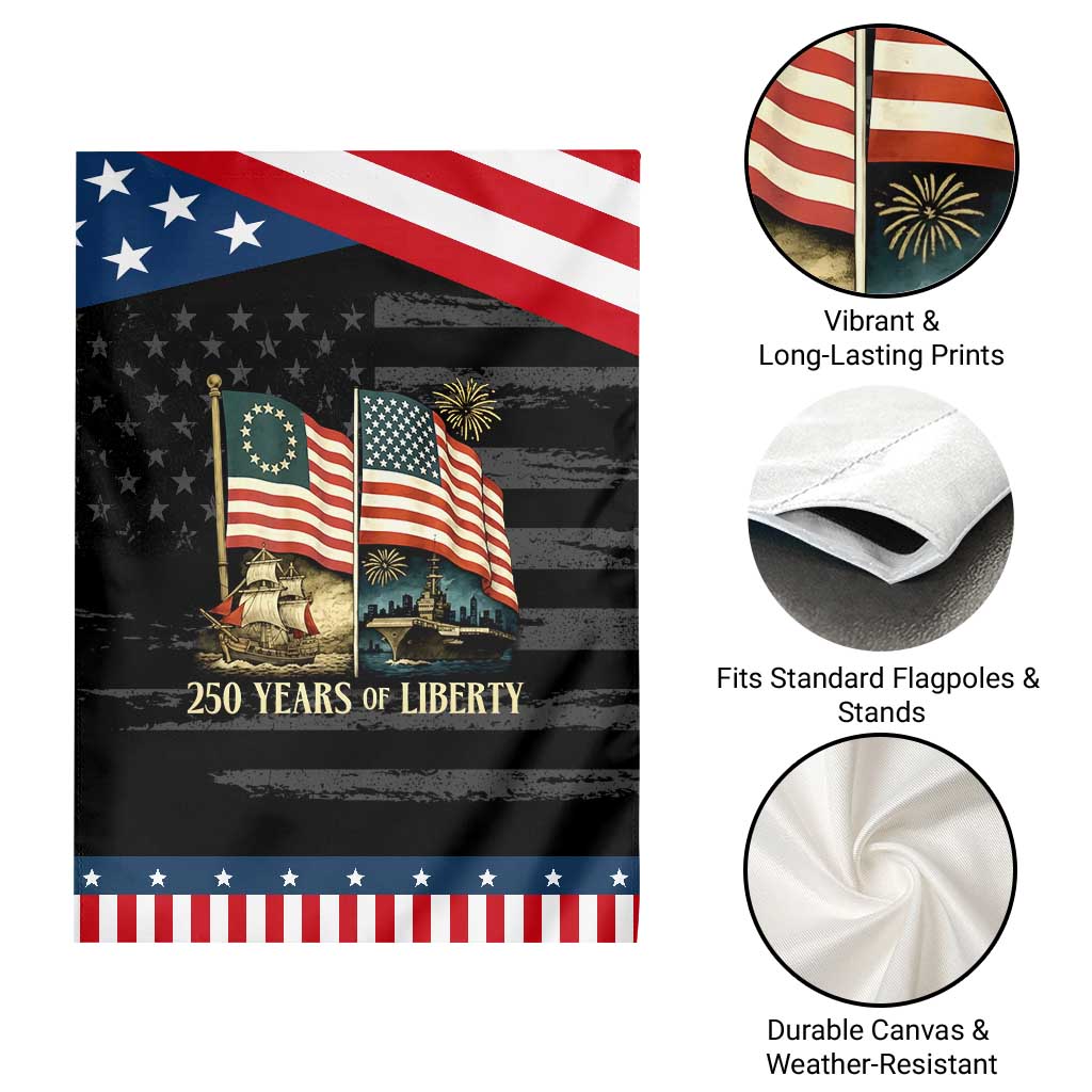 250 Years of Liberty Garden Flag US 250th Anniversary Semiquincentennial 2026 Patriotic