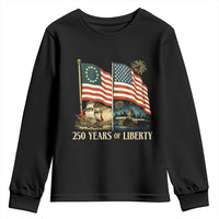 250 Years of Liberty Youth Sweatshirt US 250th Anniversary Semiquincentennial 2026 Patriotic - Wonder Print Shop