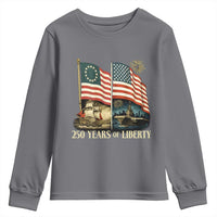 250 Years of Liberty Youth Sweatshirt US 250th Anniversary Semiquincentennial 2026 Patriotic - Wonder Print Shop