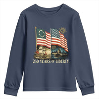 250 Years of Liberty Youth Sweatshirt US 250th Anniversary Semiquincentennial 2026 Patriotic - Wonder Print Shop
