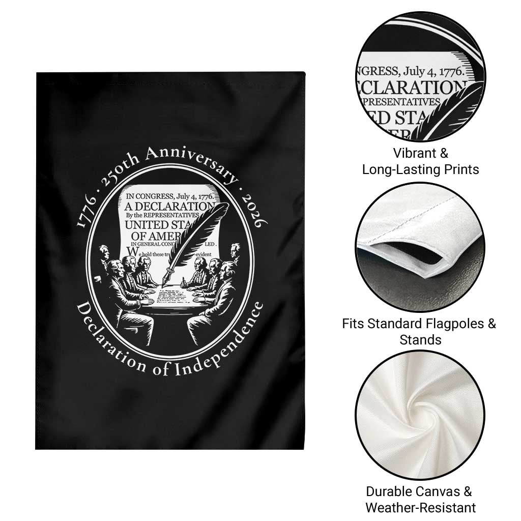 250 Years Declaration of Independence Garden Flag US 250th Anniversary Semiquincentennial 2026 Patriotic - Wonder Print Shop