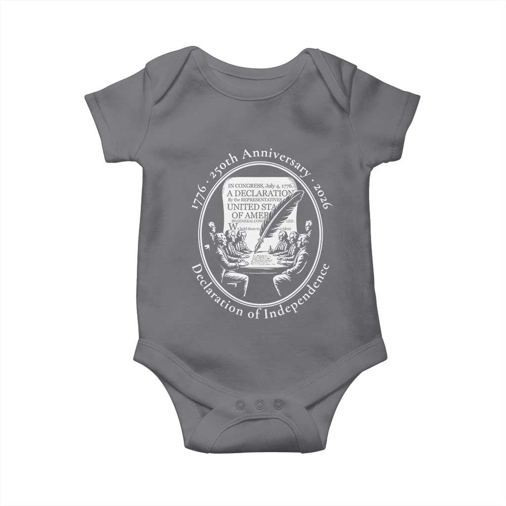 250 Years Declaration of Independence Baby Onesie US 250th Anniversary Semiquincentennial 2026 Patriotic - Wonder Print Shop