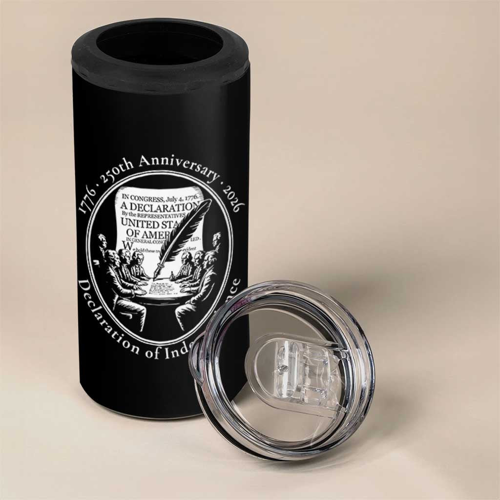 250 Years Declaration of Independence 4 in 1 Can Cooler Tumbler US 250th Anniversary Semiquincentennial 2026 Patriotic - Wonder Print Shop