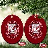 250 Years Declaration of Independence Ceramic Ornament US 250th Anniversary Semiquincentennial 2026 Patriotic - Wonder Print Shop