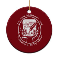 250 Years Declaration of Independence Ceramic Ornament US 250th Anniversary Semiquincentennial 2026 Patriotic - Wonder Print Shop