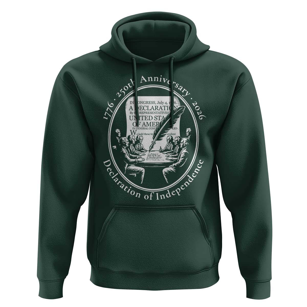 250 Years Declaration of Independence Hoodie US 250th Anniversary Semiquincentennial 2026 Patriotic - Wonder Print Shop