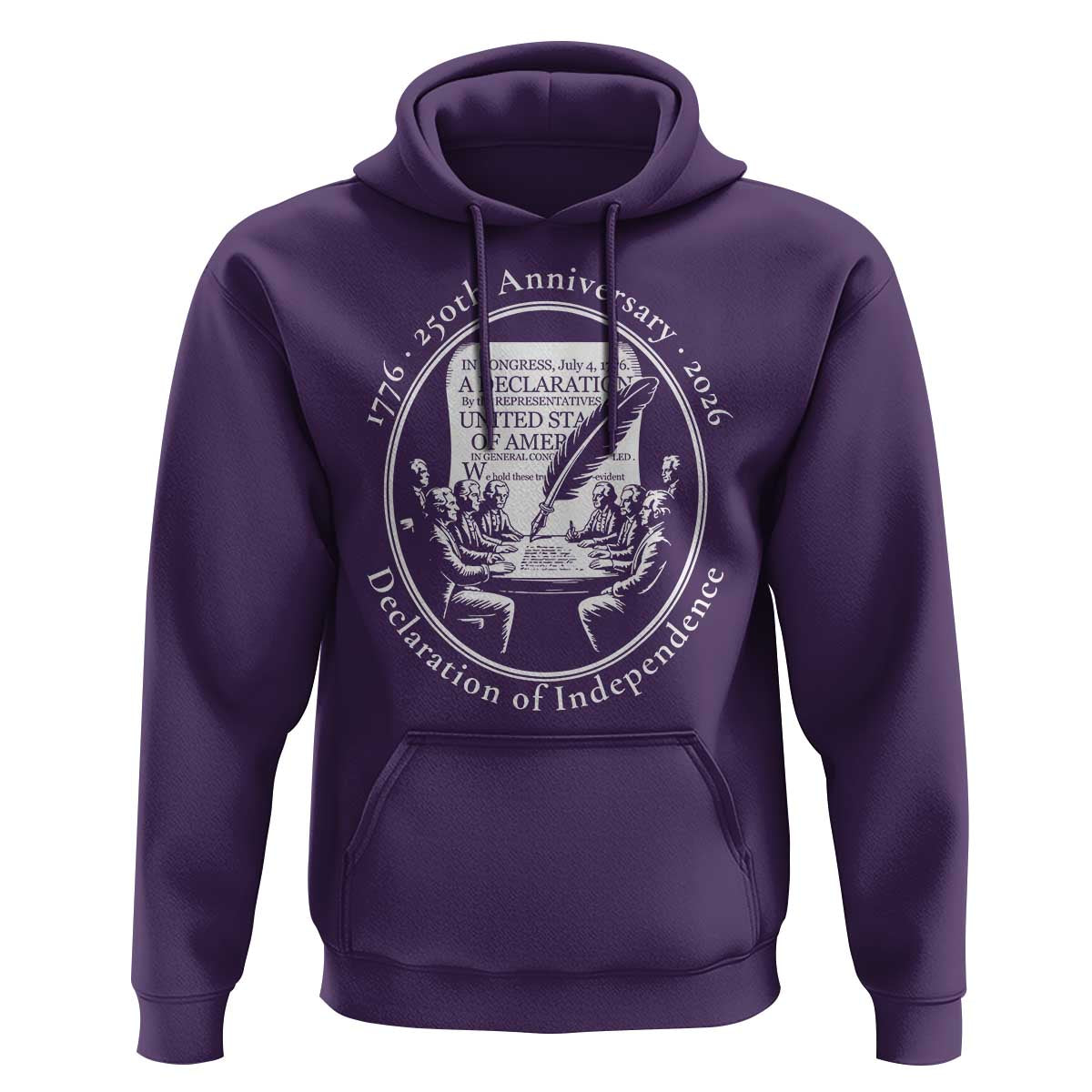 250 Years Declaration of Independence Hoodie US 250th Anniversary Semiquincentennial 2026 Patriotic - Wonder Print Shop