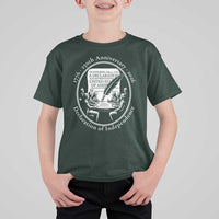250 Years Declaration of Independence T Shirt For Kid US 250th Anniversary Semiquincentennial 2026 Patriotic - Wonder Print Shop