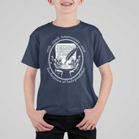250 Years Declaration of Independence T Shirt For Kid US 250th Anniversary Semiquincentennial 2026 Patriotic - Wonder Print Shop