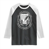 250 Years Declaration of Independence Raglan Shirt US 250th Anniversary Semiquincentennial 2026 Patriotic - Wonder Print Shop
