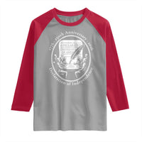 250 Years Declaration of Independence Raglan Shirt US 250th Anniversary Semiquincentennial 2026 Patriotic - Wonder Print Shop