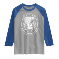 250 Years Declaration of Independence Raglan Shirt US 250th Anniversary Semiquincentennial 2026 Patriotic - Wonder Print Shop