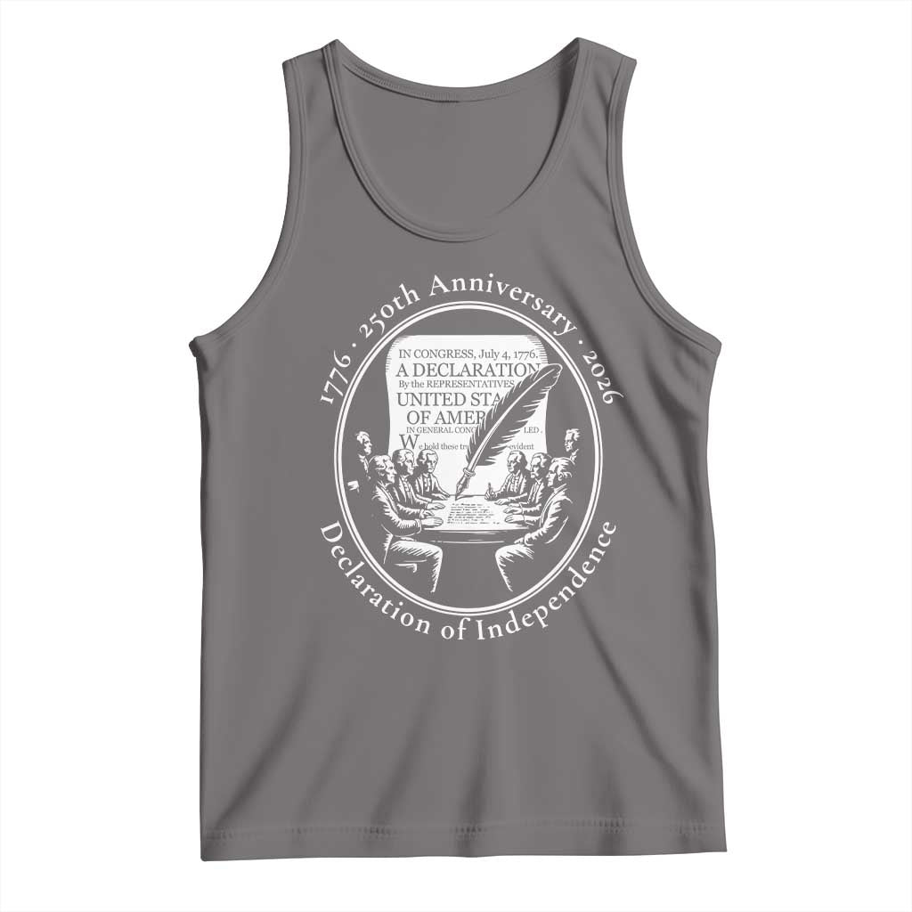 250 Years Declaration of Independence Tank Top US 250th Anniversary Semiquincentennial 2026 Patriotic - Wonder Print Shop