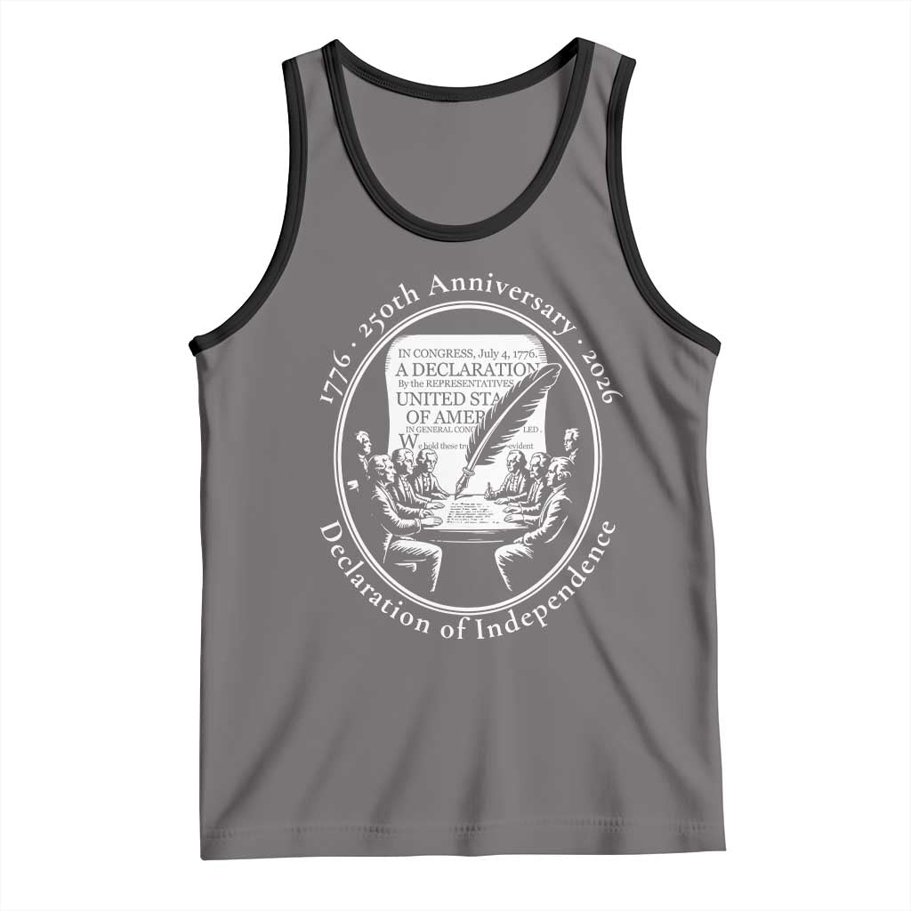 250 Years Declaration of Independence Tank Top US 250th Anniversary Semiquincentennial 2026 Patriotic - Wonder Print Shop