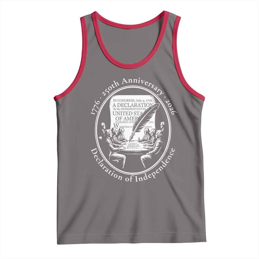 250 Years Declaration of Independence Tank Top US 250th Anniversary Semiquincentennial 2026 Patriotic - Wonder Print Shop
