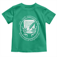 250 Years Declaration of Independence Toddler T Shirt US 250th Anniversary Semiquincentennial 2026 Patriotic - Wonder Print Shop