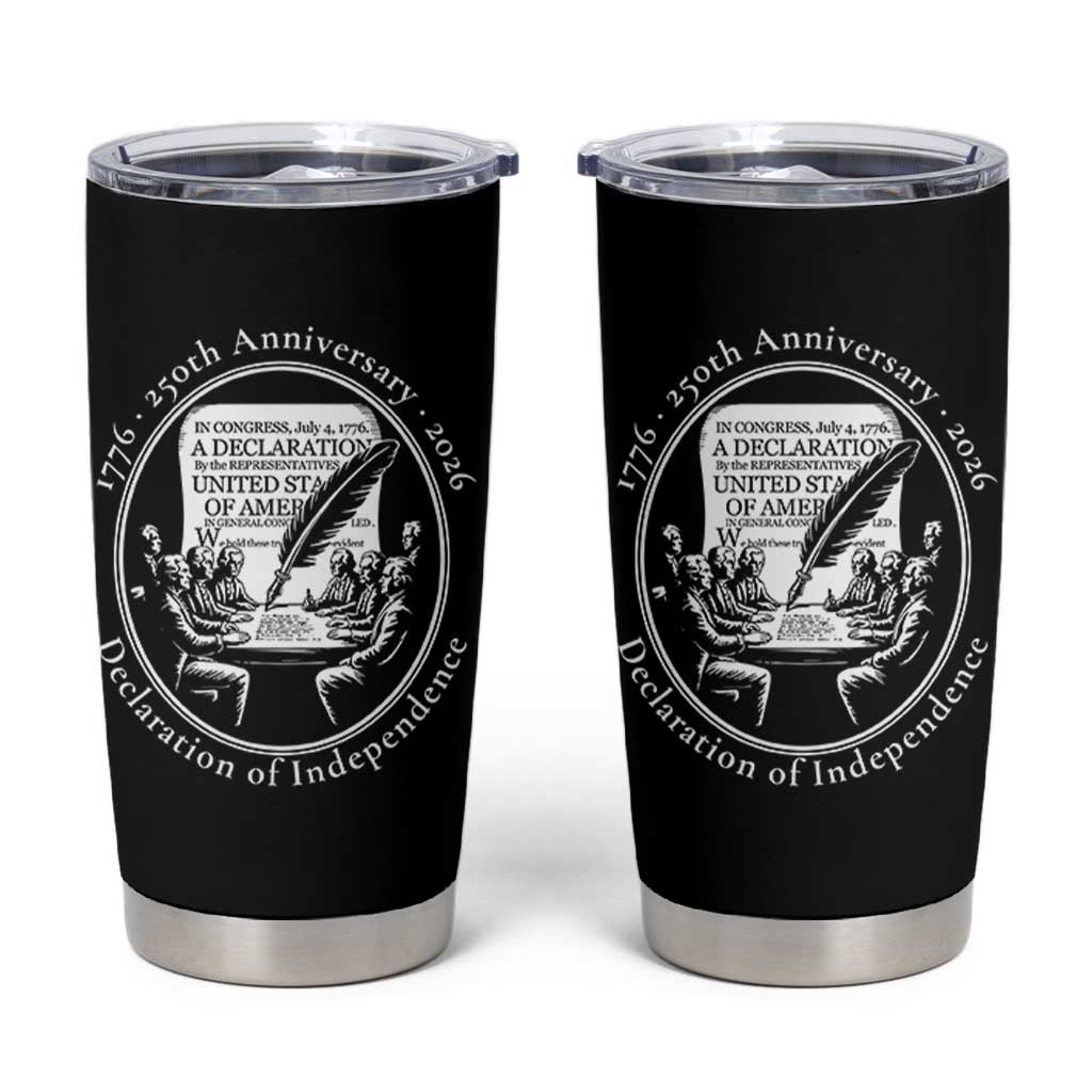 250 Years Declaration of Independence Tumbler Cup US 250th Anniversary Semiquincentennial 2026 Patriotic - Wonder Print Shop