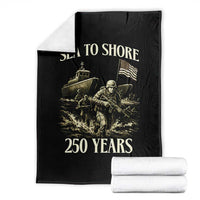 Military Navy 250th Anniversary Throw Blanket Sea To Shore 250 Years - Wonder Print Shop