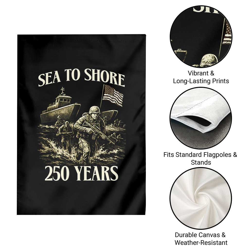 Military Navy 250th Anniversary Garden Flag Sea To Shore 250 Years - Wonder Print Shop